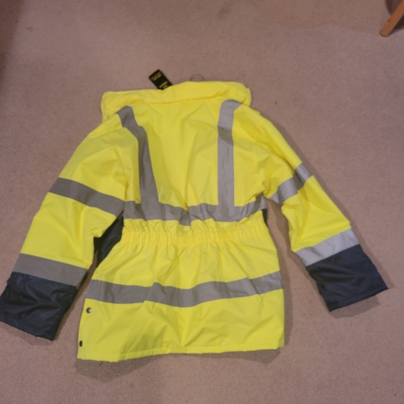 Women's High Visibility Coat w/reflective strips - Picture 2 of 9